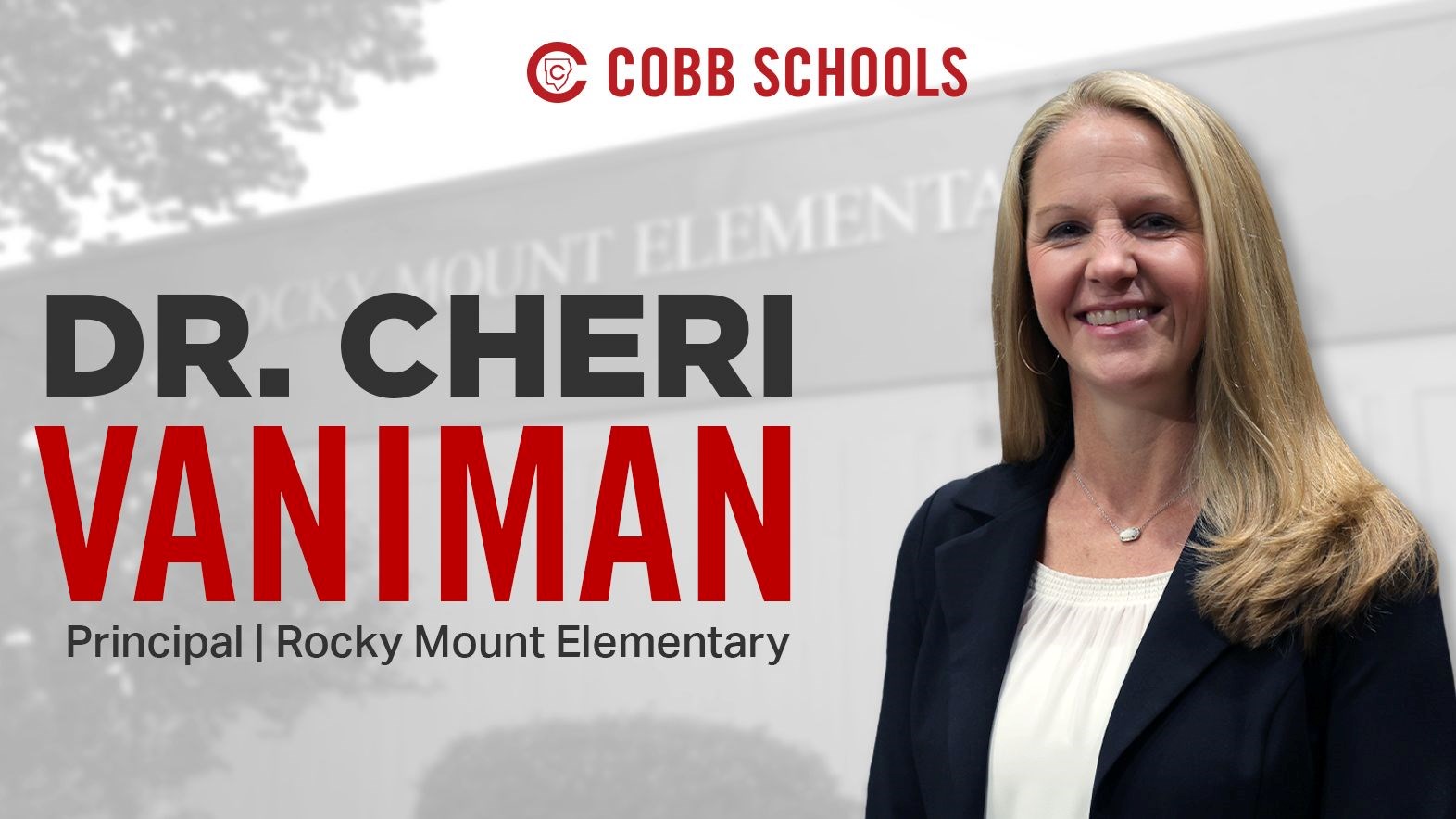 Dr. Cheri Vaniman was named principal of Rocky Mount Elementary School.
